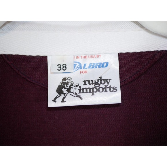 Vintage Halbro Rugby Polo Shirt Size 38 Medium M Made in USA NWT - Picture 4 of 12